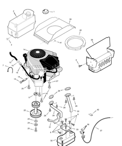 Engine Mount Diagram and Parts List for 7800494-465624X108A 2009 Briggs and Stratton Lawn Tractor